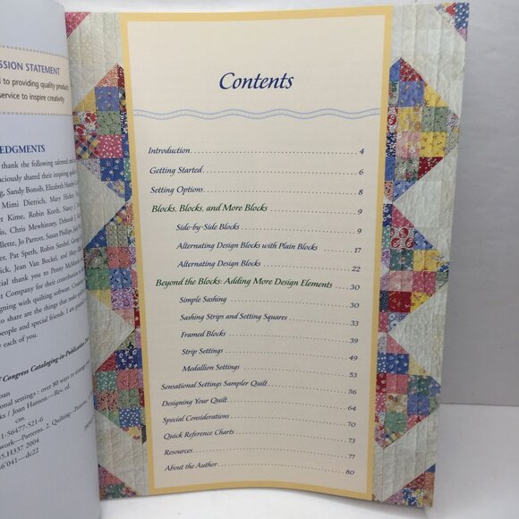 2004 Sensational Settings 80+ Ways Arrange Quilt Blocks Joan Hanson Revised Ed - Picture 4 of 15